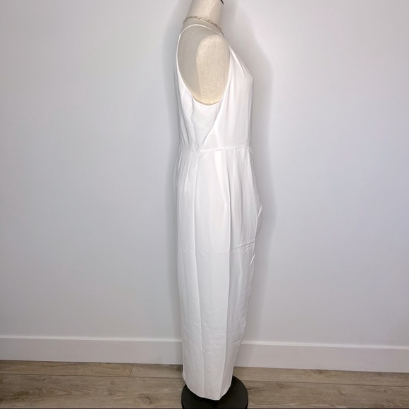 NEW Shona Joy Core high neck draped halter tulip gown dress - IVORY 10 - Picture 10 of 13